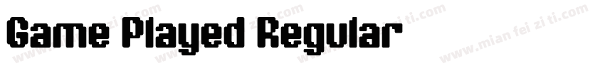 Game Played Regular字体转换